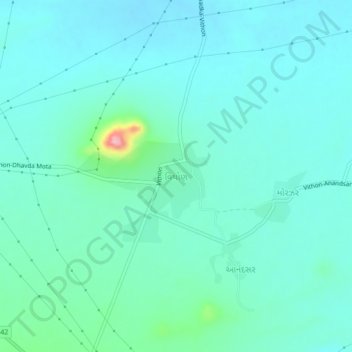 Carte topographique Vithon, altitude, relief