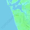 Carte topographique Venice Beach, altitude, relief