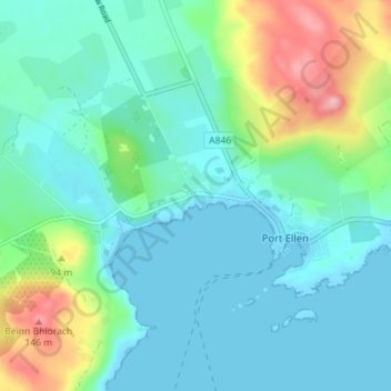 Carte topographique Imeraval, altitude, relief