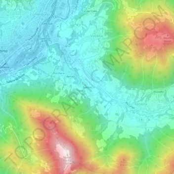 Carte topographique Fiobbio, altitude, relief
