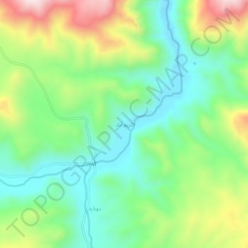 Carte topographique کریم آباد, altitude, relief