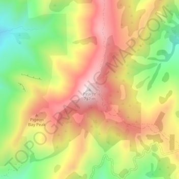 Carte topographique Pearce, altitude, relief