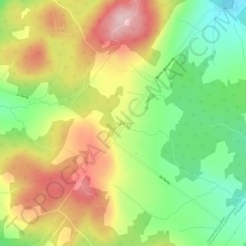 Carte topographique Vianney, altitude, relief