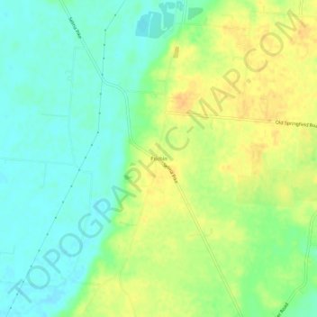 Carte topographique Pitchin, altitude, relief