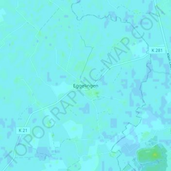 Carte topographique Eggelingen, altitude, relief