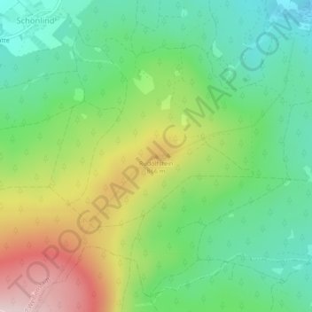 Carte topographique Rudolfstein, altitude, relief