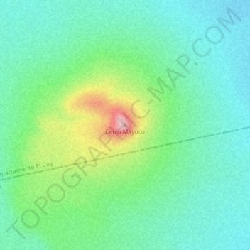 Carte topographique Cerro Mayoco, altitude, relief