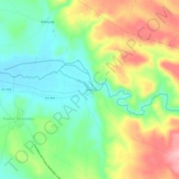 Carte topographique Chera, altitude, relief