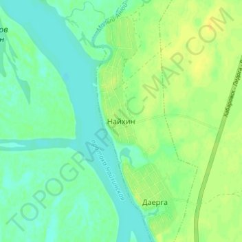 Carte topographique Naykhin, altitude, relief