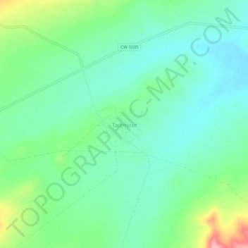 Carte topographique tadjmout, altitude, relief