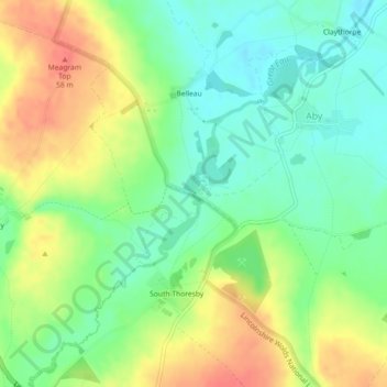 Carte topographique Belleau Bridge, altitude, relief