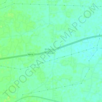 Carte topographique Bhagaban Basan, altitude, relief