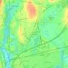 Carte topographique South Attleboro, altitude, relief