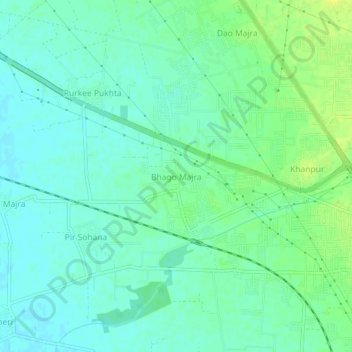 Carte topographique Bhago Majra, altitude, relief