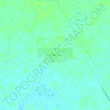 Carte topographique Las Marianas, altitude, relief