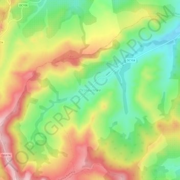 Carte topographique Ocolișu Mare, altitude, relief