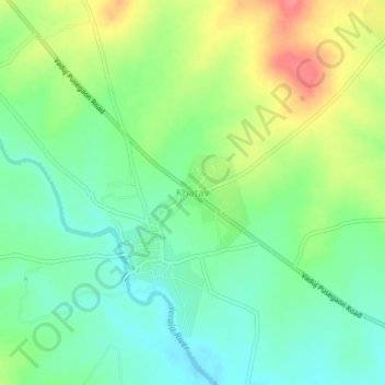 Carte topographique Khatav, altitude, relief