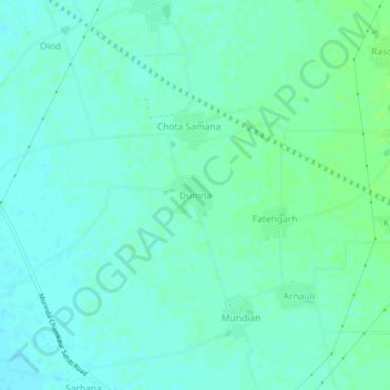 Carte topographique Dumna, altitude, relief