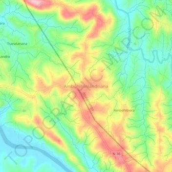 Carte topographique Ambohitriniandriana, altitude, relief