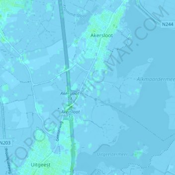 Carte topographique Klein Dorregeest, altitude, relief