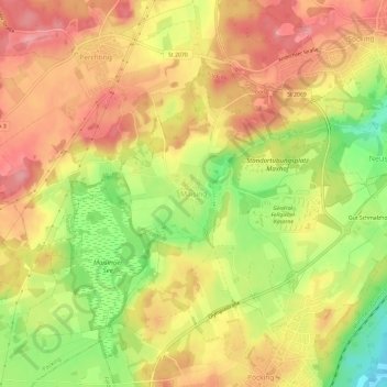 Carte topographique Maising, altitude, relief