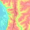 Carte topographique Sandy Hook, altitude, relief