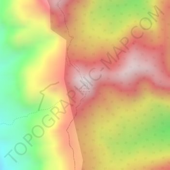 Carte topographique Coppo Mabolae, altitude, relief