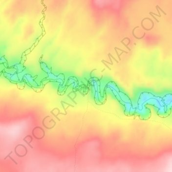 Carte topographique Jacob Hamblin Arch, altitude, relief