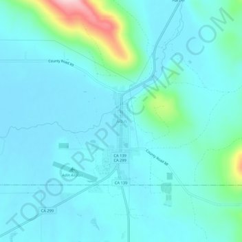 Carte topographique Adin, altitude, relief