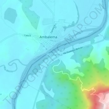 Carte topographique Gramalotal, altitude, relief