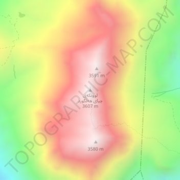 Carte topographique Hallgurd mountain, altitude, relief