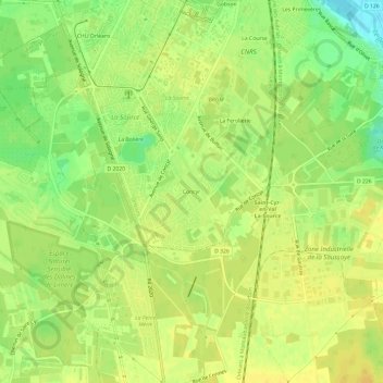 Carte topographique Concyr, altitude, relief