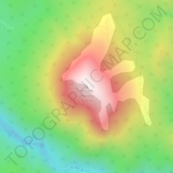 Carte topographique Mount Huxley, altitude, relief