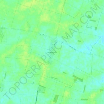 Carte topographique Acquebouille, altitude, relief