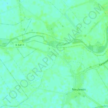 Carte topographique Kerstenbruch, altitude, relief