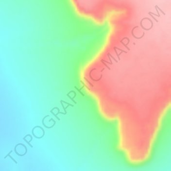 Carte topographique Gaan, altitude, relief