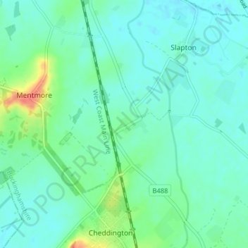 Carte topographique Horton, altitude, relief