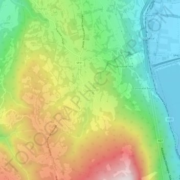 Carte topographique Quantin, altitude, relief