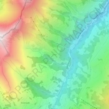 Carte topographique Linter, altitude, relief