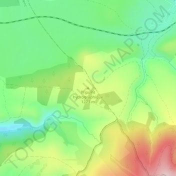 Carte topographique Tripoint hydrographique, altitude, relief