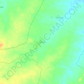 Carte topographique Bedee, altitude, relief