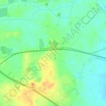Carte topographique Footy's Hill, altitude, relief