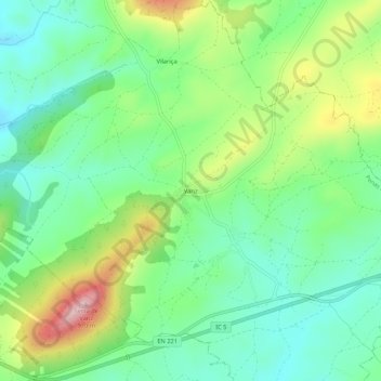 Carte topographique Variz, altitude, relief