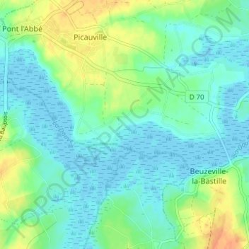 Carte topographique Montessy, altitude, relief