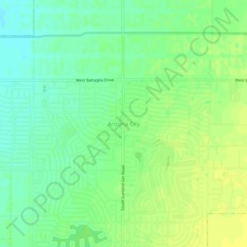 Carte topographique Arizona City, altitude, relief
