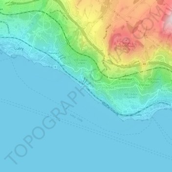 Carte topographique Villette, altitude, relief