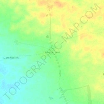 Carte topographique Bata Fadoua, altitude, relief