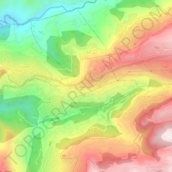 Carte topographique Kfar Him, altitude, relief