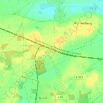 Carte topographique Neugarten, altitude, relief