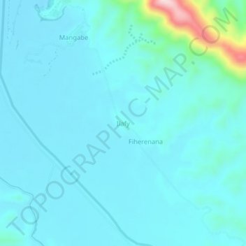 Carte topographique Ilafy, altitude, relief